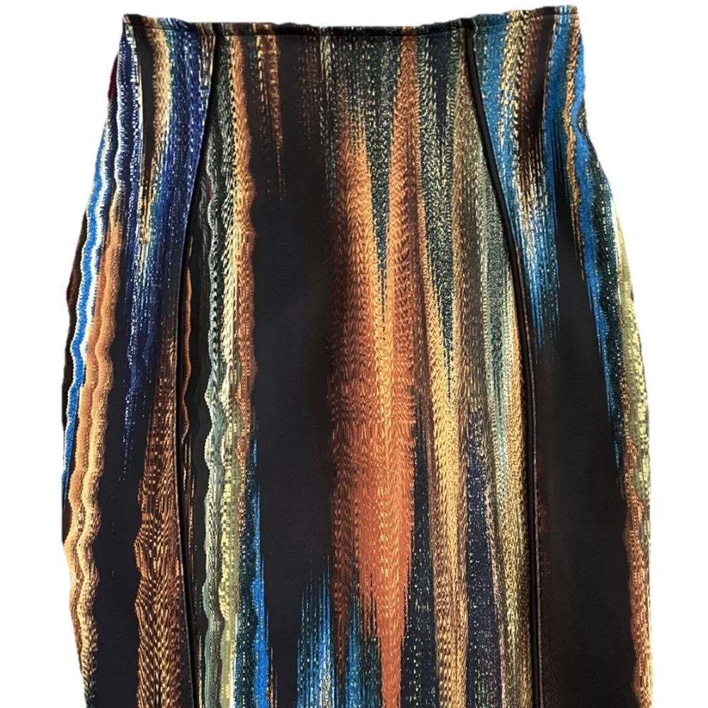 H&M X BEYONCE Rare 2013 NWOT Watercolor Scuba Bodycon PENCIL SKIRT Size XS